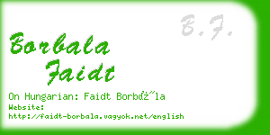 borbala faidt business card
